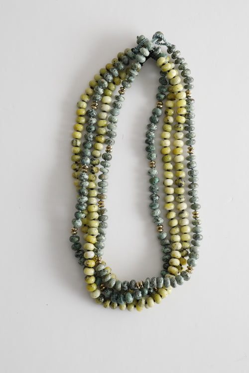 Yellow Turquoise Necklace - Single Strand