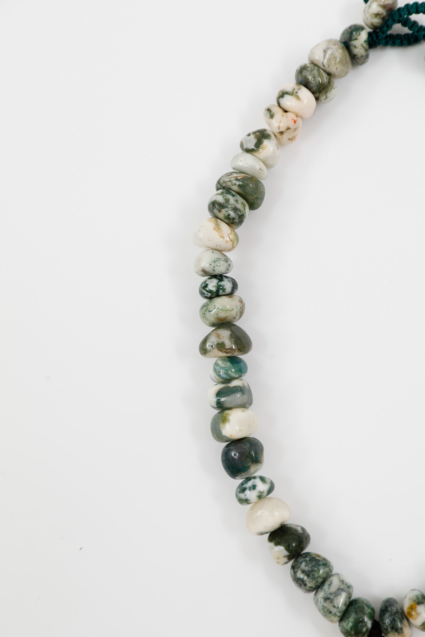 Tree Agate Nuggets & Shell Necklace