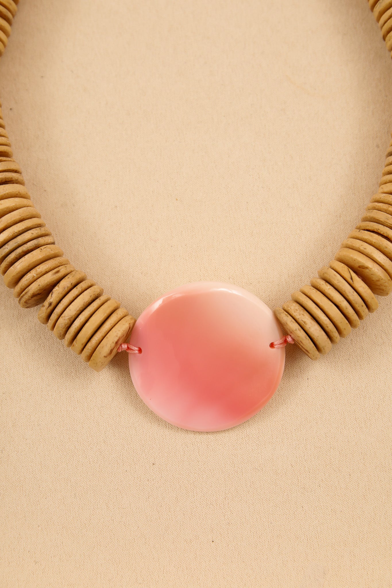 Queen Conch Shell and Coconut Necklace